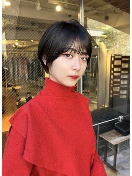 コール ネックス ザ サロン 表参道(COALL nex the salon) ダークアッシュ前髪あり大人ガーリークールショート