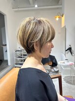 ジュベ 別府店(juve.)&nbsp;別府ショートボブ顔まわりレイヤーカット髪質改善カラー30代