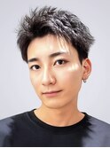 アップバング×眉カット
