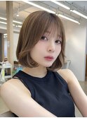 ボブディオリーブベージュ髪質改善縮毛矯正顔周り韓国