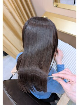 ムード(mood) ミディアムストレート/縮毛矯正/髪質改善/ダークアッシュ