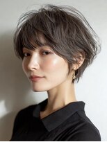 ハーツ 青山表参道店(Heart's) 白髪ぼかし脱白髪染め似合わせショートボブ40代50代60代