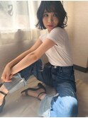 切りっぱなしパッツンボブ