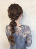 お呼ばれヘア×編みおろしヘアアレンジ