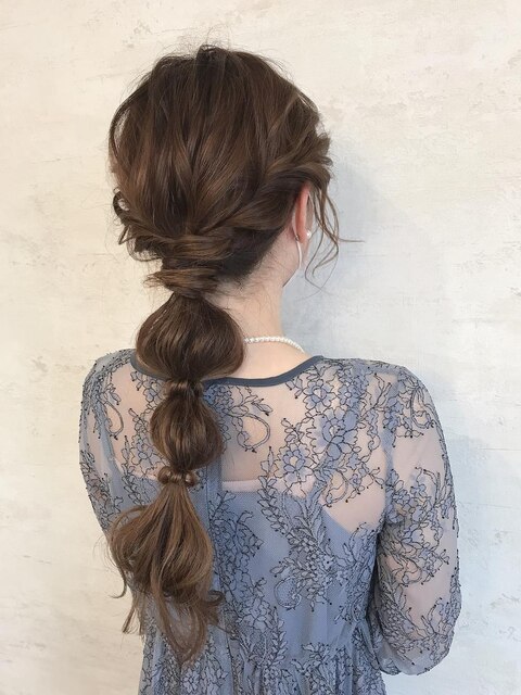 お呼ばれヘア×編みおろしヘアアレンジ