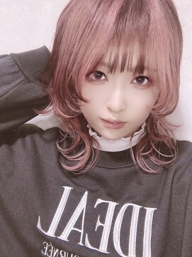 リアイス(Re:ICE) ミルキーピンクフェイスフレーミングミディアムウルフ