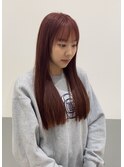 【韓国風】ブリーチ一回!!ボルドーカラー 芝下光