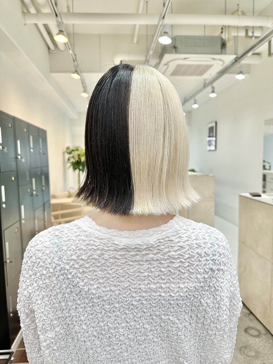 ホワイトブロンド×ブラック/ツートンカラー：L181530629｜ニュート