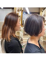 カシュカシュ(cache cache)&nbsp;白髪ぼかしショートスタイル　用賀