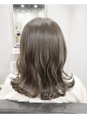【代官山美容室】ロングボブ☆グレージュ