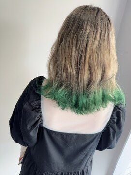 ガーデン 北花田(garden) イロドリ緑な裾カラー☆