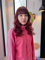 ケプカ(KEPKA)&nbsp;赤髪　ケアダブルカラー　ブリーチなし　(天神/今泉/薬院)