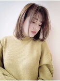 《カフネバイガーランド池袋》大人可愛い小顔カットの耳かけロブ
