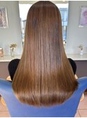 髪質改善トリートメントヘアカラーベージュカラーストレートヘア