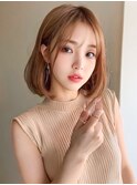 ナチュラル大人ガーリーボブ