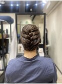 シンプル編み込みスタイル
