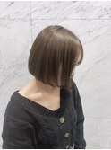 艶感 透明感 切りっぱなし オリーブベージュ