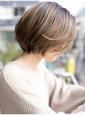 【小顔ショート】大人のアッシュブラウン