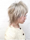 ショートウルフ/ハイトーンウルフ/ブリーチ/wカラー/ウルフヘア