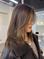 カラ フクオカ(Cara FUKUOKA)&nbsp;【オリーブベージュ&ミディアムレイヤー】《福岡透明感カラー》