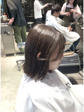 オーガニック アトリエ 大宮(organic+atelier) 透明感髪質改善カラー小顔艶感ミディグレージュハイライト