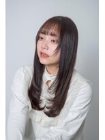 ルフュージュ バイ プロデュース 相模大野店(Refuge by Produce)&nbsp;チョコレートブラウン/レイヤーカット/ストレートロング