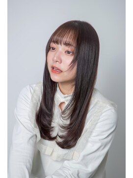 ルフュージュ バイ プロデュース 相模大野店(Refuge by Produce) チョコレートブラウン/レイヤーカット/ストレートロング