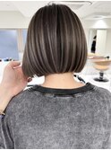 グレージュハイライト×ボブデザイン【錦糸町】