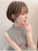 ミニウルフレイヤーカット顔周りカット前髪カットショート錦糸町