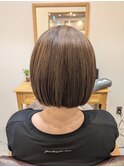 丸みのあるボブ