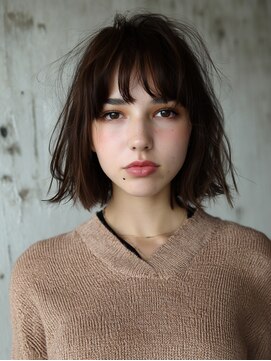 アンドレイ 表参道(andrey) 黒髪カタログ/クラゲヘアー/オリーブグレー/表参道