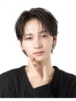 オーシャントーキョーオーバー 渋谷(OCEAN TOKYO OVER)&nbsp;センターパートフェザーパーマニュアンスパーマシャドウパーマ