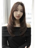 ◎小顔ヘア レイヤーカットワンホンヘア韓国