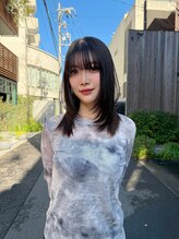 ラボヌールヘアーレーヴ 池袋店(La Bonheur hair reve)&nbsp;【池田】ミディアムレイヤー/顔周りレイヤー/ナチュラルブラック