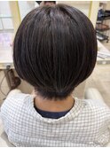仙川40代50代60代絶壁解消前髪小顔前下がりショートボブ骨格補正