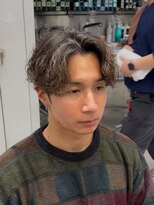 フィフス 渋谷(fifth) シャドウパーマ波巻きパーママッシュ×センターパート2Way