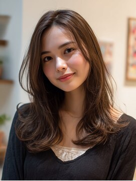 ロッソ 大橋店(Rosso) 自然なツヤのセミロングレイヤー【大橋】