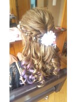 エクステンション クーチャー(Extention Cu'cha) クルリンパ♪編み込み(*^^*)ハーフアップ 結婚式