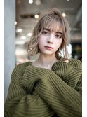 AUSTIN☆外ハネボブアッシュブラウンネオウルフツイストパーマ