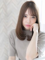 【ROMA】30代40代小顔シースルーバング透明感ラベンダーベージュ