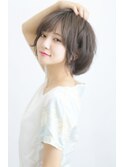 30代 40代 50代大人気☆透け感アッシュショートウルフボブ　原宿