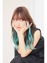 ルフレ 新宿本店1st(Reflet)&nbsp;〈インナーエクステ　ミント〉#髪質改善#韓国#インナーカラー