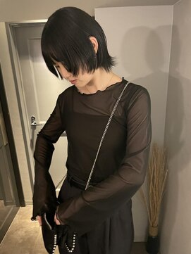 アルカナ 明治神宮前原宿(ARCANA) グレーベージュ レイヤーロング 前髪パーマ アッシュブラック