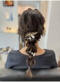 編みおろしヘアアレンジ