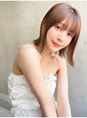 mowen 切りっぱなしボブ×モカブラウン