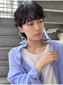 ニュアンスパーマ波巻きパーマスパイラルパーマダウンパーマ黒髪