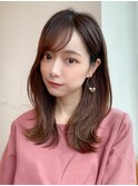 イメチェンロングレイヤー顔周りレイヤー後れ毛小顔カット美髪
