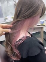 ヴェルデ(Verde)&nbsp;インナーカラーピンク ピンクカラー  ケアブリーチ