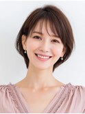 小顔シルエット×ショートボブ