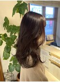 レイヤーカットブラウンカラー
